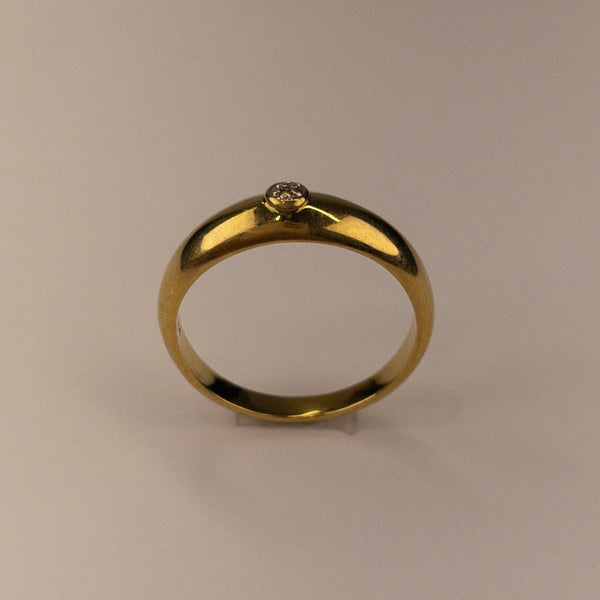 Bague solitaire or jaune 2,33 g