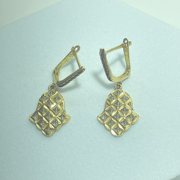 Boucles d’Oreilles 3,4 g "Main de Fatma" en Or 18 carats