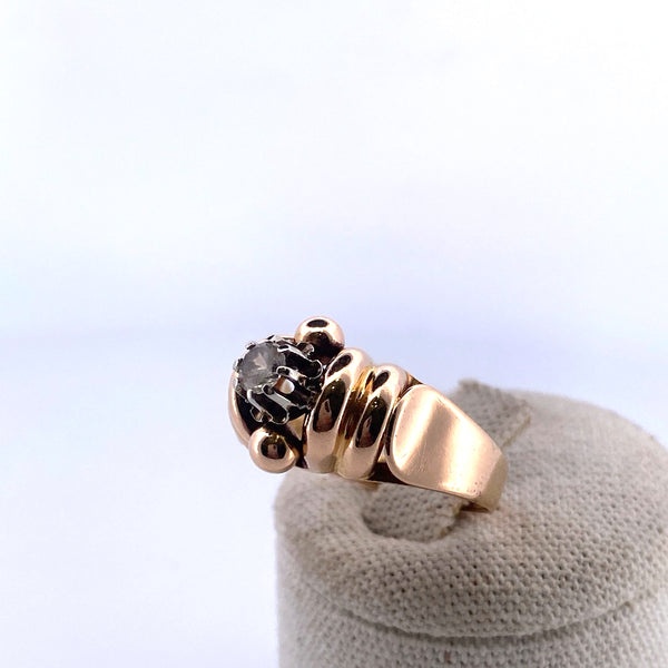 Bague pierre sertie griffes or jaune 4,56 g