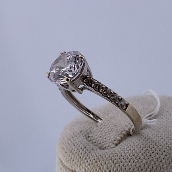 Bague solitaire or jaune 2,2 g