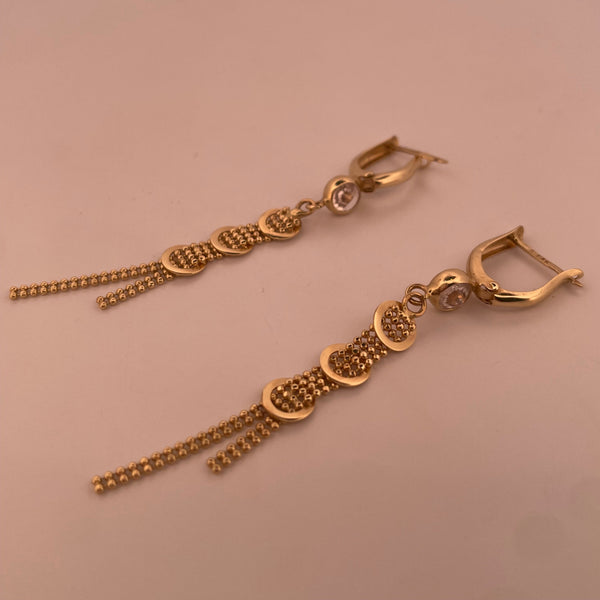 Boucles d'oreilles pendantes or jaune 3,45 g