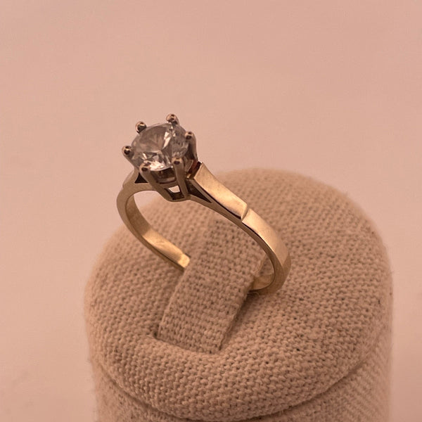 Bague pierre solitaire or jaune 2,88 g