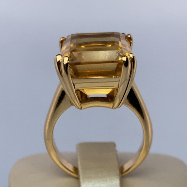 Bague citrine or jaune 12,23 g