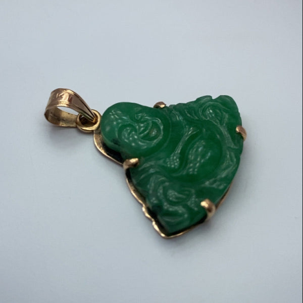 Pendentif Bouddha jade or jaune 4,44 g