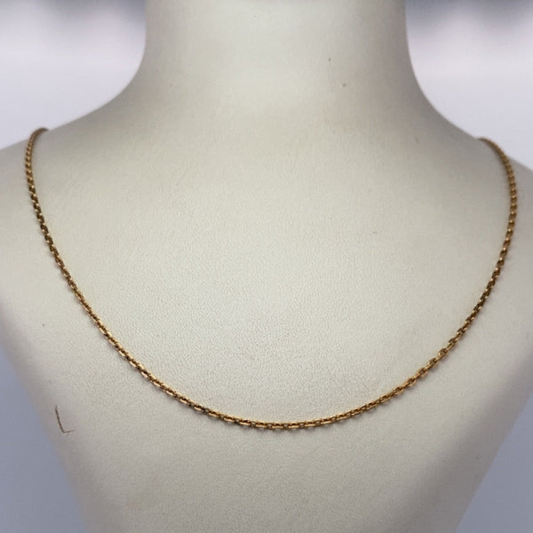 Collier maille fine classique or jaune 2,8 g