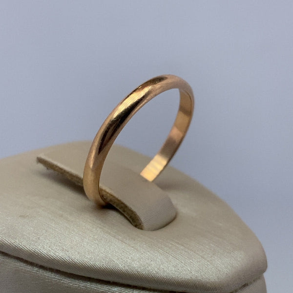 Bague alliance simple or jaune 2,18 g