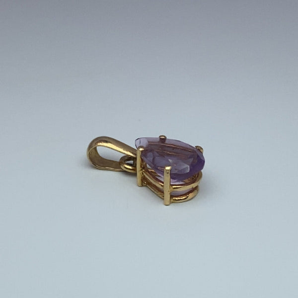 Pendentif goutte améthyste or jaune 0,78 g