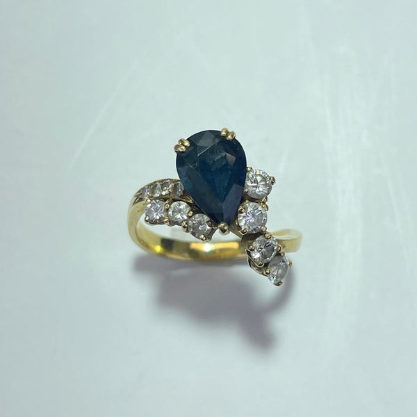 Bague avec diamants 0,52 carat or jaune 4,17 g