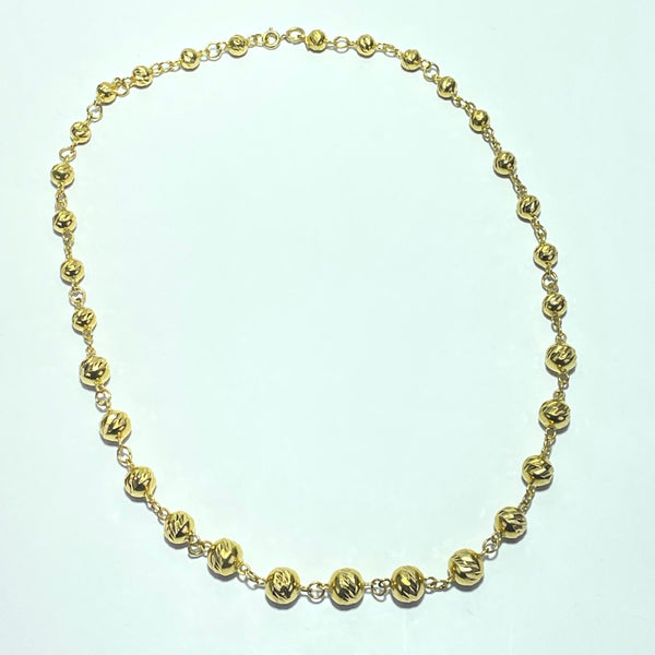 Collier maille boule or jaune 22,84 g