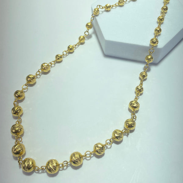 Collier maille boule or jaune 22,84 g