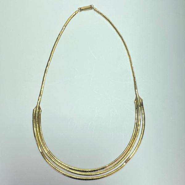 Collier multi-rangs or jaune 23,7 g