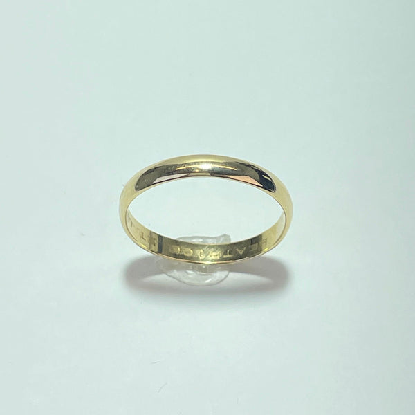 Bague lisse or jaune 2,27 g