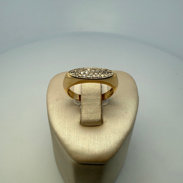 Bague pavée scintillante or jaune 3,72 g