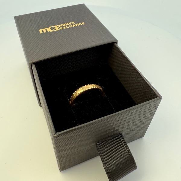 Bague alliance gravée or jaune 2,62 g