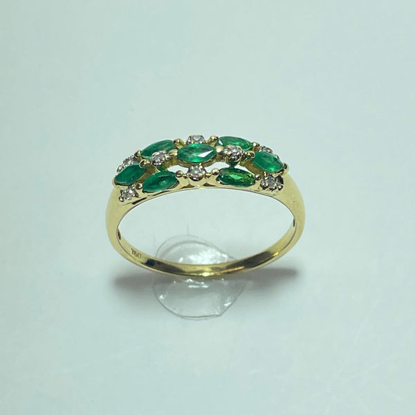 Bague avec diamant 0,16 carat or jaune 2,7 g