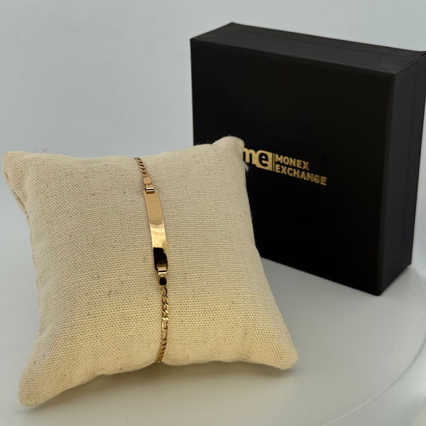 Bracelet identité enfant or jaune 1,75 g