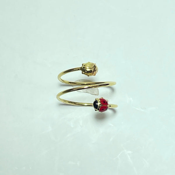 Bague coccinelle or jaune 1,69 g