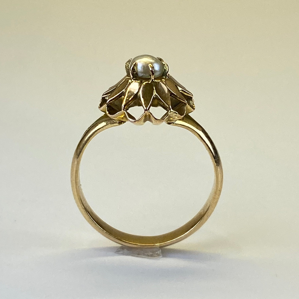 Bague fleur or jaune 3,08 g