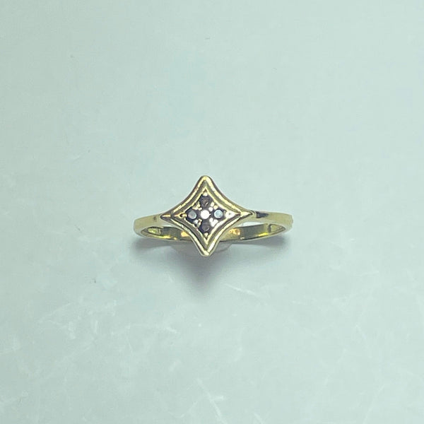 Bague motif losange or jaune 1,46 g