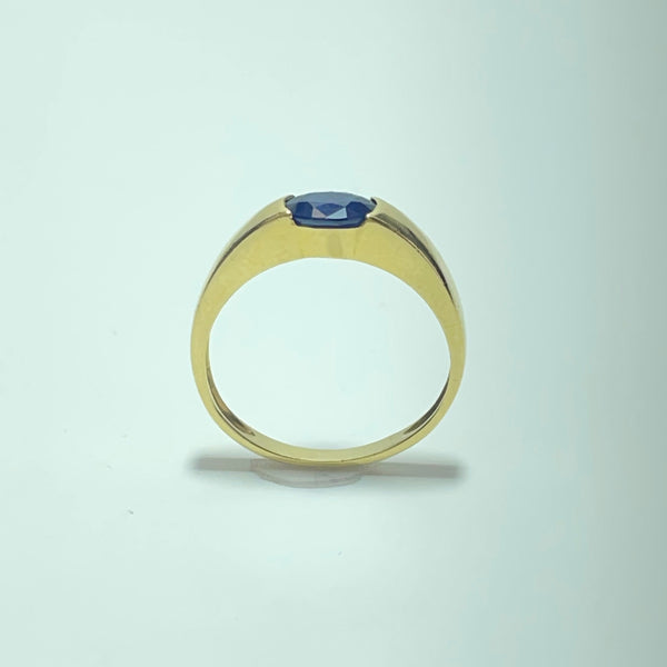 Bague saphir or jaune 3,1 g