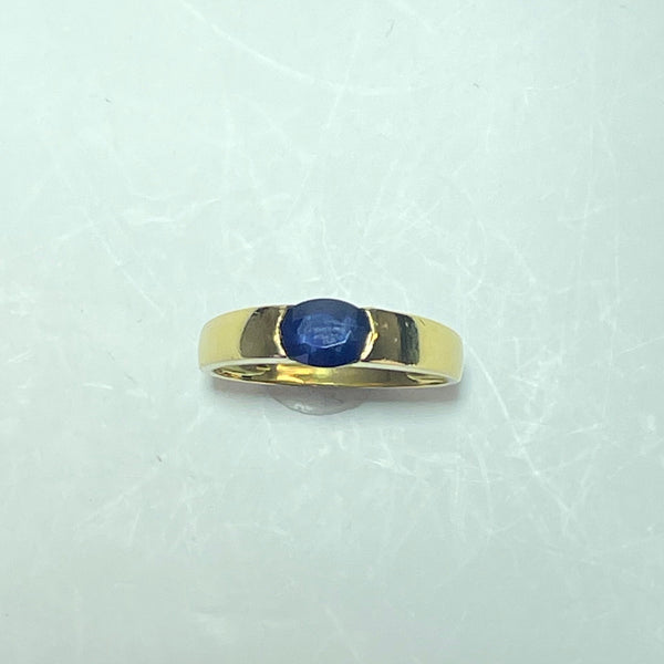 Bague saphir or jaune 3,1 g