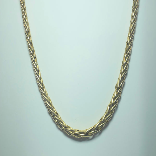 Collier mailles tressées or jaune 29,84 g