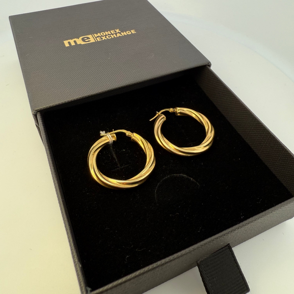 Boucles d'oreilles créoles or jaune 2,15 g