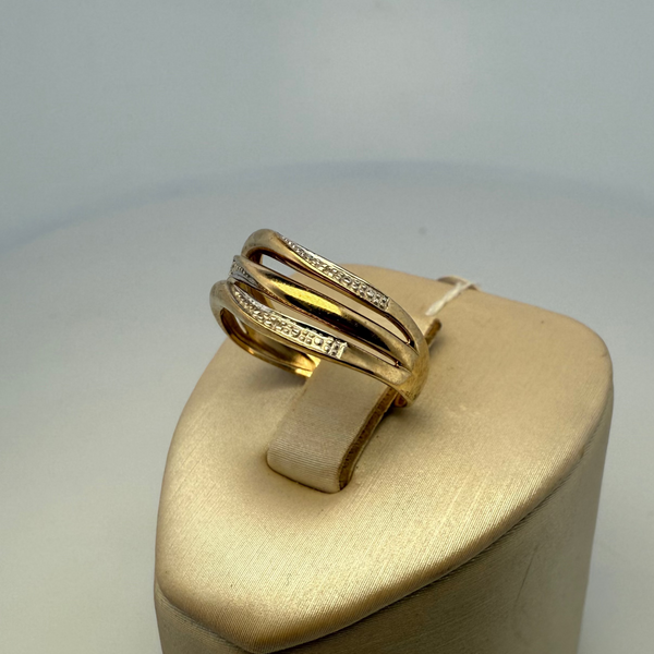 Bague entrelacée or jaune 2,14 g