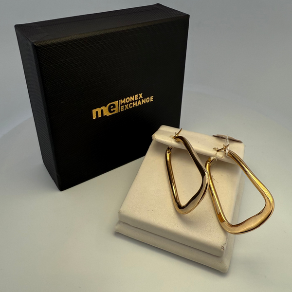 Boucles d'oreilles rectangulaires or jaune 2,94 g