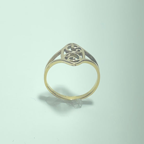 Bague ajourée or jaune 1,58 g