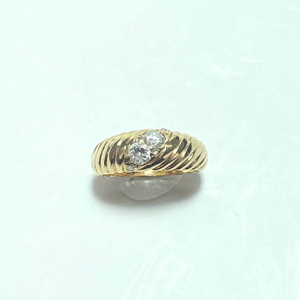 Bague avec diamants 0,32 carat or jaune 18K 3,86 g