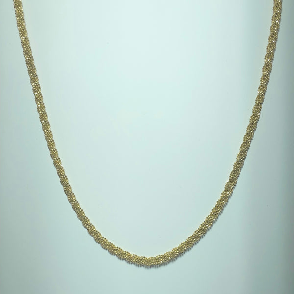 Collier maille texturée or jaune 18K 12,39 g