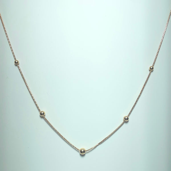 Collier en perles d'or jaune 14K 3,53 g