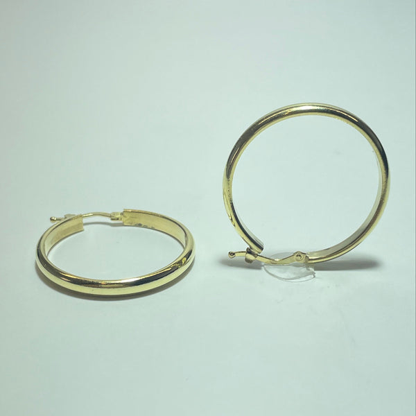 Boucles d'oreilles créoles or jaune 18K 7,74 g