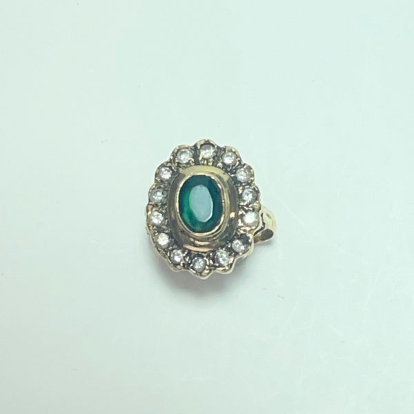 Bague sertie or jaune 18K 3,83 g