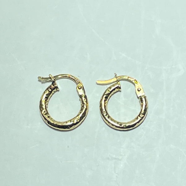 Boucles d'oreilles créoles or jaune 18K 0,99 g