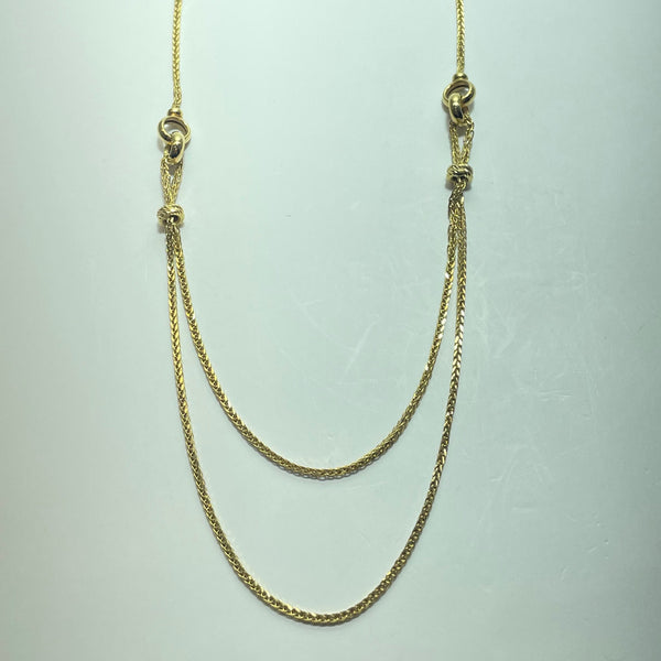 Chaîne double rang or jaune 18K 4,65 g