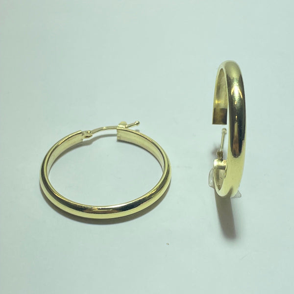 Boucles d'oreilles créoles or jaune 18K 7,78 g