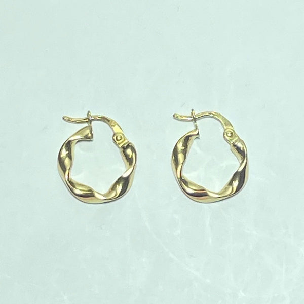 Boucles d'oreilles or jaune 18K 1,24 g