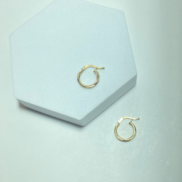 Boucles d'oreilles torsadées Or 18 carats 0.95 g