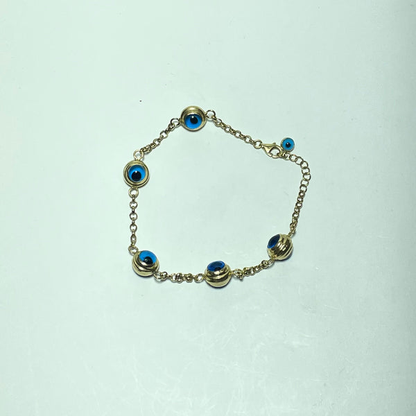 Bracelet Or 14 carats Oeil protection 6.30 g