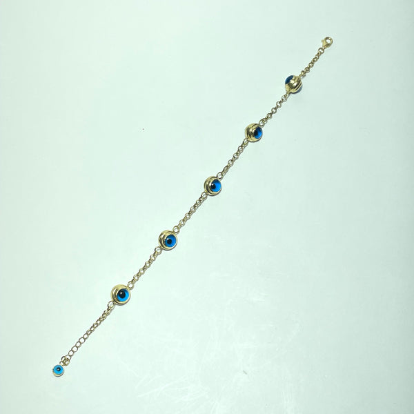 Bracelet Or 14 carats Oeil protection 6.30 g