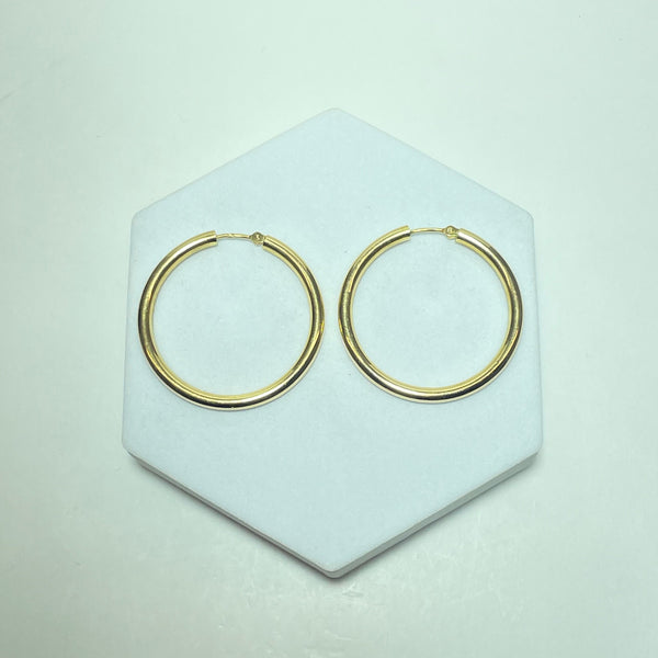 Boucles d'oreilles créoles or 18 carats 3.08 g