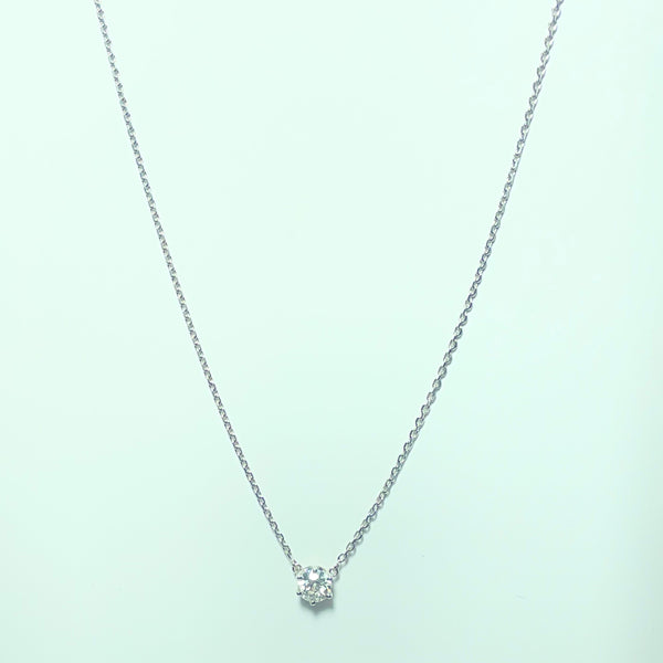 Chaine Or blanc 18 carats avec un diamant 3.75 g