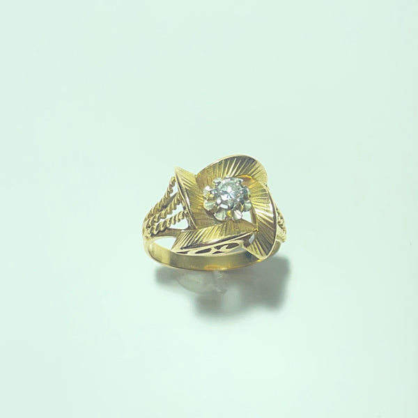 Bague Or 18 carats avec Diamant 4.16 g