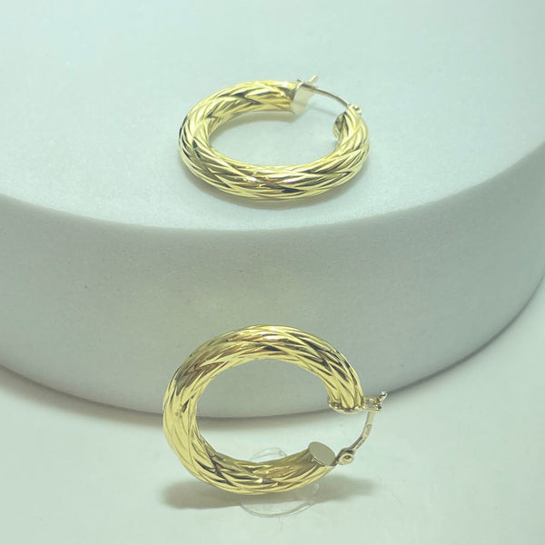 Boucles d'oreilles créoles Or 18 carats 2.76 g