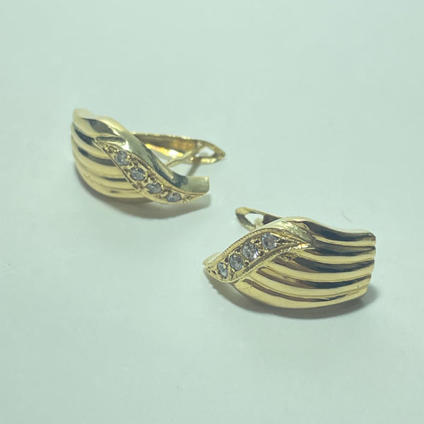 Boucles d'oreilles Or 18 carats 4.75 gr