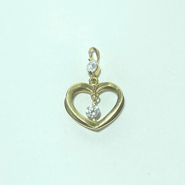 Pendentif Cœur Étincelant – Or 18 carats