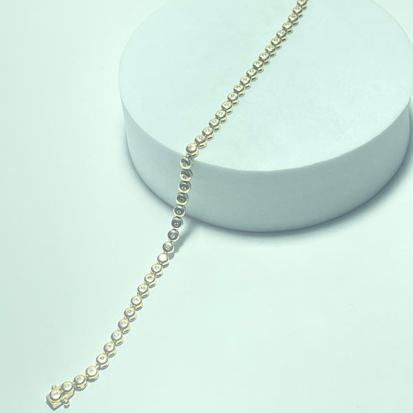 Bracelet Or 18 carats avec diamants 13.01 gr