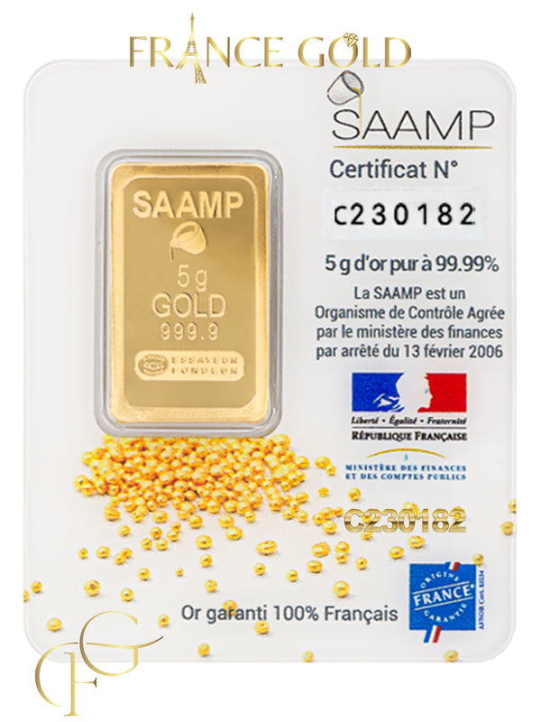 Lingotin d’or SAAMP — 5 g | 999,9 ‰